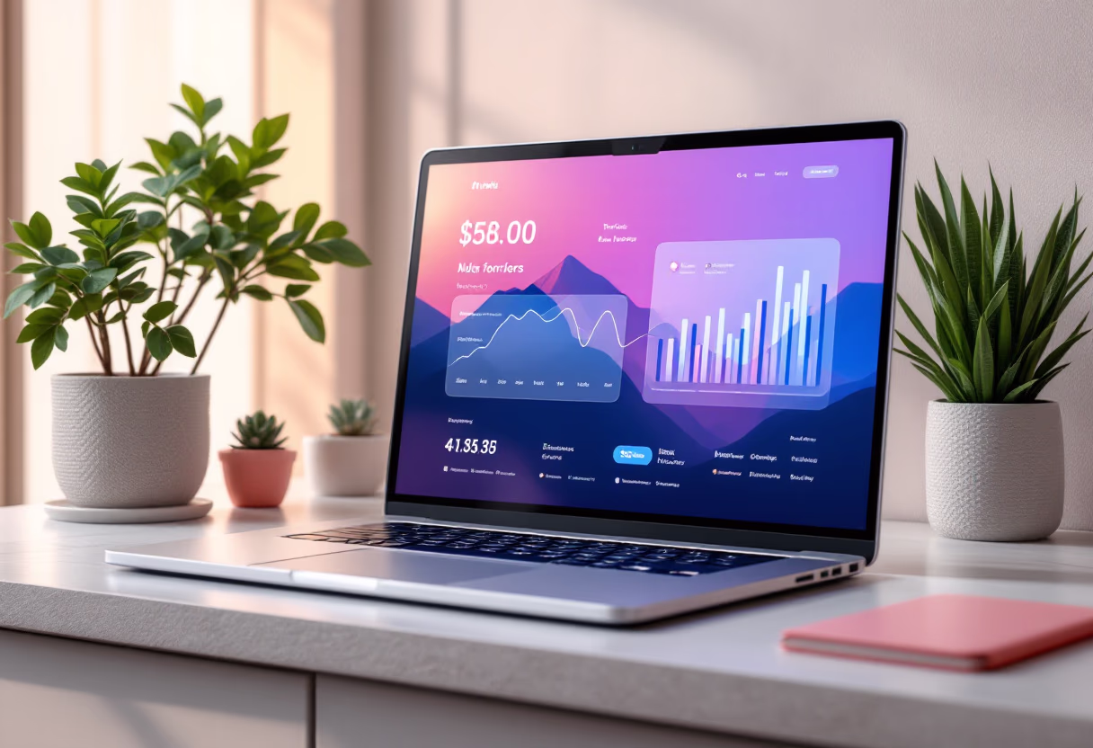 [interface] image of customizable settings dashboard (for a ai fintech company)